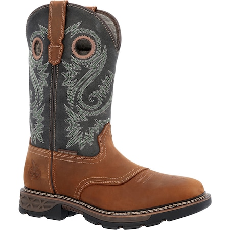 Georgia Boot Carbo-Tec FLX, Waterproof Western Work Boot, 10 M, 11 in Height, Brown GB00620